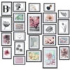 Bomoe Blossom Set De 24 Cadres Photo En Matière Synthétique, Cadre Decoration Murale Pele Mele Avec Passepartout, Lot Cadre Photo Noir 2 Bomoe Blossom Set De 24 Cadres Photo En Matière Synthétique, Cadre Decoration Murale Pele Mele Avec Passepartout, Lot Cadre Photo Noir -ATMOSPHERA || VIDAXL || Safavieh Soldes 37850230 1
