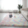Tapis Salon Shaggy 160 X 230 Cm - Descente De Lit Tapis Poils Longs Pour Salon Chambre Canapé (Rainbow)