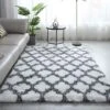 Tapis Salon Shaggy 160x230cm Blanc Avec Motif - Descente De Lit Tapis Poils Longs Tapis Doux Pour Salon Chambre Canapé -ATMOSPHERA || VIDAXL || Safavieh Soldes 39299989 1