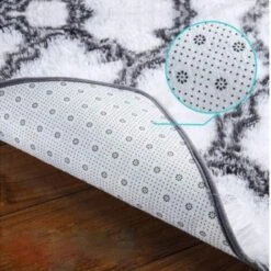 Tapis Salon Shaggy 160x230cm Blanc Avec Motif - Descente De Lit Tapis Poils Longs Tapis Doux Pour Salon Chambre Canapé -ATMOSPHERA || VIDAXL || Safavieh Soldes 39299989 5