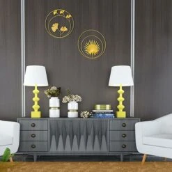 Fer Mural Sculptures, 3Pcs Décoration Murale En Métal Fer Ornements Murale En Feuille De Tortue Et Feuille De Palmier Pour Bureau à Domicile Salon Décoration Dhôtel (3pcs) -ATMOSPHERA || VIDAXL || Safavieh Soldes 40000627 4