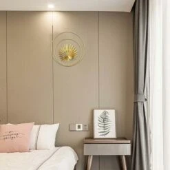 Fer Mural Sculptures, 3Pcs Décoration Murale En Métal Fer Ornements Murale En Feuille De Tortue Et Feuille De Palmier Pour Bureau à Domicile Salon Décoration Dhôtel (3pcs) -ATMOSPHERA || VIDAXL || Safavieh Soldes 40000627 5