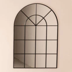 Miroir Mural En Métal Effet Fenêtre (135x92 Cm) Paola SKLUM Noir
