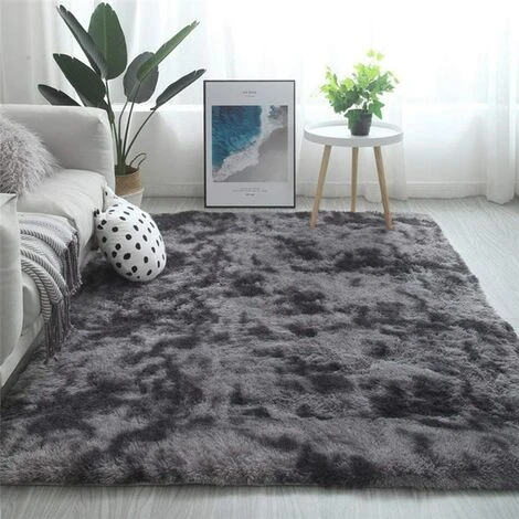 Tapis De Salon Shaggy 120 X 160cm En Peluche Gris Foncé Fibre De Polypropylène Souple Tapis Antidérapante 3 Tapis De Salon Shaggy 120 X 160cm En Peluche Gris Foncé Fibre De Polypropylène Souple Tapis Antidérapante