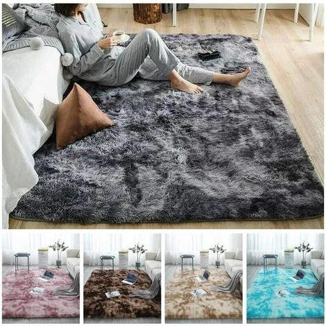Tapis De Salon Shaggy 120 X 160cm En Peluche Gris Foncé Fibre De Polypropylène Souple Tapis Antidérapante 4 Tapis De Salon Shaggy 120 X 160cm En Peluche Gris Foncé Fibre De Polypropylène Souple Tapis Antidérapante – Image 2