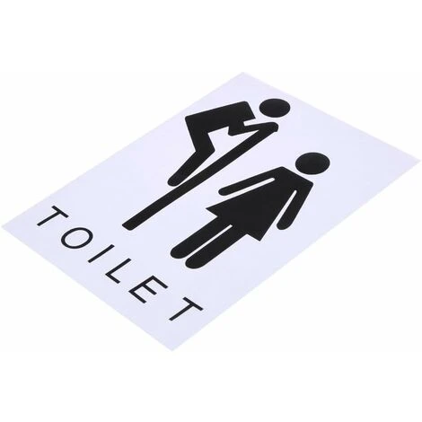 Autocollants Muraux De Toilette Imperméables Amovible Siège De Toilette Porte De Salle De Bains WC Sign Etanche Stickers Muraux (C) 7 Autocollants Muraux De Toilette Imperméables Amovible Siège De Toilette Porte De Salle De Bains WC Sign Etanche Stickers Muraux (C) – Image 5