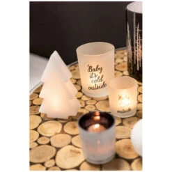 Photophores Verre Blanc Imprimé Noir Bialli H 12 Cm - Lot De 12 -ATMOSPHERA || VIDAXL || Safavieh Soldes 40648749 5