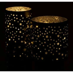 Photophore à LED Métal Noir Et Argenté Bialli H 17 -ATMOSPHERA || VIDAXL || Safavieh Soldes 40648985 3