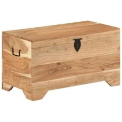 Coffre De Rangement Bois D'acacia Solide VidaXL