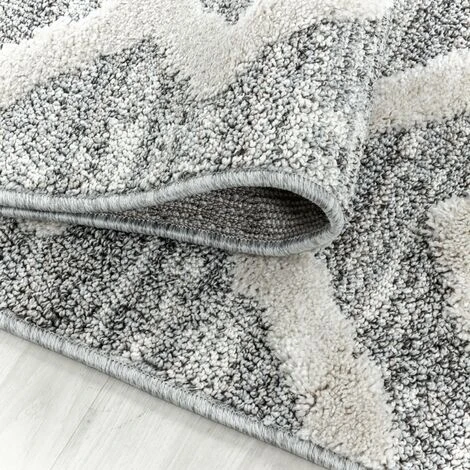 Tapis En Relief Berbère SORA Gris Et Crème (60x110cm) 7 Tapis En Relief Berbère SORA Gris Et Crème (60x110cm) – Image 5