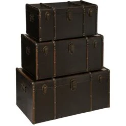 Lot De 3 Malles British Flower - Atmosphera