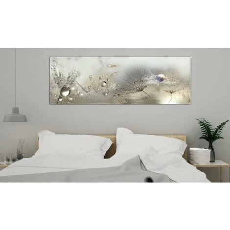 Décor à La Maison Impression Sur Toile Peinture Art Mural Perles De Rosée à La Maison Blowball ,Impression Sur Toile Intissee 90x30 Cm ,Guazhuni 1 Piece (sans Cadre) 4 Décor à La Maison Impression Sur Toile Peinture Art Mural Perles De Rosée à La Maison Blowball ,Impression Sur Toile Intissee 90x30 Cm ,Guazhuni 1 Piece (sans Cadre) – Image 2