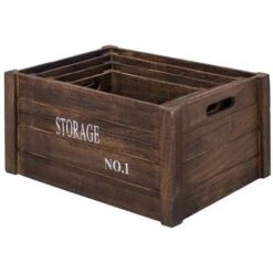 Rebecca Mobili Lot De 4 Boite De Rangement Caisse Bois Gris Vintage 17x36x25 11 Rebecca Mobili Lot De 4 Boite De Rangement Caisse Bois Gris Vintage 17x36x25 -ATMOSPHERA || VIDAXL || Safavieh Soldes 44417664 5