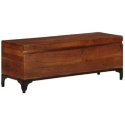 Coffre De Rangement 110x35x41 Cm Bois D'acacia Solide VidaXL
