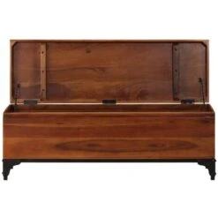 Coffre De Rangement 110x35x41 Cm Bois D'acacia Solide VidaXL 11 Coffre De Rangement 110x35x41 Cm Bois D'acacia Solide VidaXL -ATMOSPHERA || VIDAXL || Safavieh Soldes 44933577 5
