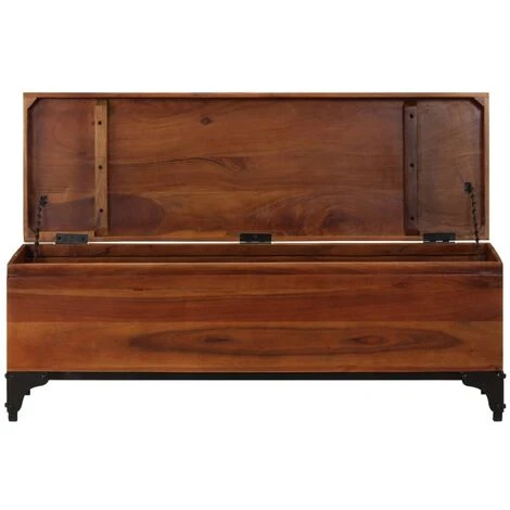 Coffre De Rangement 110x35x41 Cm Bois D'acacia Solide VidaXL 7 Coffre De Rangement 110x35x41 Cm Bois D'acacia Solide VidaXL – Image 5