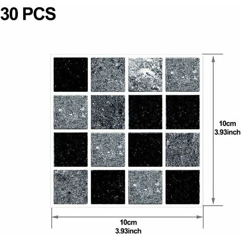 Autocollant En Tuile Pour Salle De Bain Et Cuisine, Stickers Carrelage Autocollant Mural Imperméable, Stickerscarrelage Adhésifs Pour Les Carreaux De Murs Décor De Taille,Irisfr (10x10cm,30pcs) 4 Autocollant En Tuile Pour Salle De Bain Et Cuisine, Stickers Carrelage Autocollant Mural Imperméable, Stickerscarrelage Adhésifs Pour Les Carreaux De Murs Décor De Taille,Irisfr (10x10cm,30pcs) – Image 2