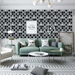 Autocollant En Tuile Pour Salle De Bain Et Cuisine, Stickers Carrelage Autocollant Mural Imperméable, Stickerscarrelage Adhésifs Pour Les Carreaux De Murs Décor De Taille,Irisfr (10x10cm,30pcs) 9 Autocollant En Tuile Pour Salle De Bain Et Cuisine, Stickers Carrelage Autocollant Mural Imperméable, Stickerscarrelage Adhésifs Pour Les Carreaux De Murs Décor De Taille,Irisfr (10x10cm,30pcs) -ATMOSPHERA || VIDAXL || Safavieh Soldes 45790554 3