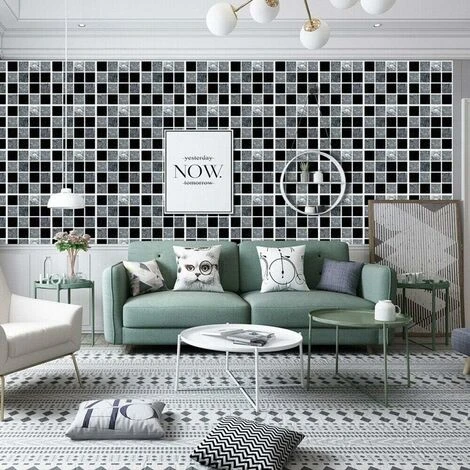 Autocollant En Tuile Pour Salle De Bain Et Cuisine, Stickers Carrelage Autocollant Mural Imperméable, Stickerscarrelage Adhésifs Pour Les Carreaux De Murs Décor De Taille,Irisfr (10x10cm,30pcs) 5 Autocollant En Tuile Pour Salle De Bain Et Cuisine, Stickers Carrelage Autocollant Mural Imperméable, Stickerscarrelage Adhésifs Pour Les Carreaux De Murs Décor De Taille,Irisfr (10x10cm,30pcs) – Image 3