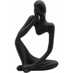 La Statue Du Penseur, Résine Penseur Sculpture Abstraite Statue Caractère Moderne Figurines Accueil Décor Bureau De Bureau Ornement D'anniversaire Cadeaux Noir Gauche -ATMOSPHERA || VIDAXL || Safavieh Soldes 46790189 5