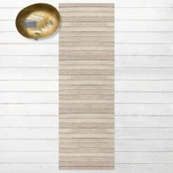 Tapis En Vinyle - Wooden Boards Oak Light Colour - Panorama Large Dimension HxL: 90cm X 30cm