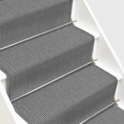 Tapis D'escalier En Sisal Sylt Gris 66 X 50 Cm