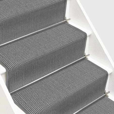 Tapis D'escalier En Sisal Sylt Gris 66 X 50 Cm 3 Tapis D'escalier En Sisal Sylt Gris 66 X 50 Cm