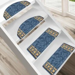 Tapis D'escalier Rügen Bleu Rectangulaire 10 Tapis D'escalier Rügen Bleu Rectangulaire -ATMOSPHERA || VIDAXL || Safavieh Soldes 46917316 4