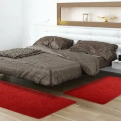 Descente De Lit Sphinx Rouge 1 Tapis 67 X 240 Cm + 2 Tapis 67 X 140 Cm -ATMOSPHERA || VIDAXL || Safavieh Soldes 46917338 4