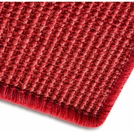 Descente De Lit Sisal Sylt 3 Pièces Rouge 1 Tapis: 67 X 250 Cm + 2 Tapis: 67 X 140 Cm 4 Descente De Lit Sisal Sylt 3 Pièces Rouge 1 Tapis: 67 X 250 Cm + 2 Tapis: 67 X 140 Cm – Image 2