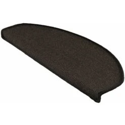 Tapis D'escalier Pure Nature Demi-circulaire Noir 23,5 X 65 Cm