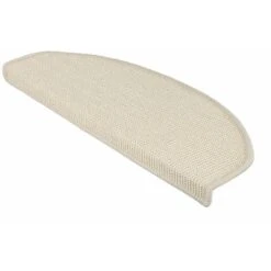 Tapis D'escalier Pure Nature Demi-circulaire Ivoire 19 X 56 Cm