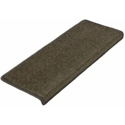 Tapis D'escalier Dynasty Velours Marron Rectangulaire 23,5 X 65 Cm