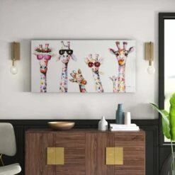 Graffiti Art Peinture Sur Toile Motif Girafes Curieuses Impression De Famille Impression Décorative Pour Chambre D'enfant -Versailles (Sans Cadre, 50x100cm) 9 Graffiti Art Peinture Sur Toile Motif Girafes Curieuses Impression De Famille Impression Décorative Pour Chambre D'enfant -Versailles (Sans Cadre, 50x100cm) -ATMOSPHERA || VIDAXL || Safavieh Soldes 47380885 3