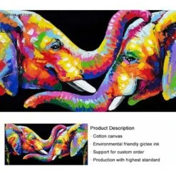 Couple éléphants Salon Photos Mur Art Affiches Et Impressions Animaux Abstraits Coloré éléphant Toile Peintures 60x90 Cm Pas De Cadre -Versailles 10 Couple éléphants Salon Photos Mur Art Affiches Et Impressions Animaux Abstraits Coloré éléphant Toile Peintures 60x90 Cm Pas De Cadre -Versailles -ATMOSPHERA || VIDAXL || Safavieh Soldes 47380890 4