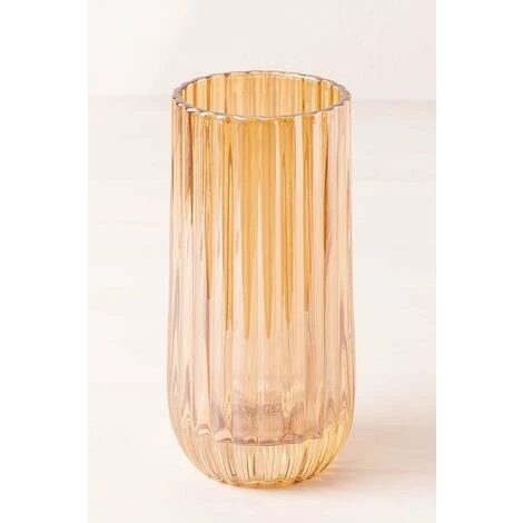 Vase En Verre Inar SKLUM Jaune Doré Transparent 5 Vase En Verre Inar SKLUM Jaune Doré Transparent – Image 3