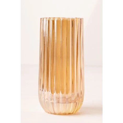 Vase En Verre Inar SKLUM Jaune Doré Transparent 6 Vase En Verre Inar SKLUM Jaune Doré Transparent – Image 4