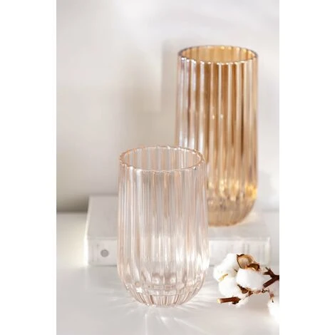 Vase En Verre Izami SKLUM Jaune Or Transparent 4 Vase En Verre Izami SKLUM Jaune Or Transparent – Image 2