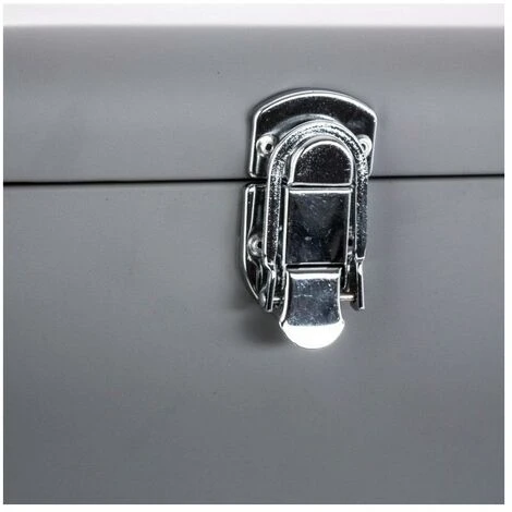 ATMOSPHERA Lot De 2 Cantines Métal Gris Forme Valise 5 ATMOSPHERA Lot De 2 Cantines Métal Gris Forme Valise – Image 3