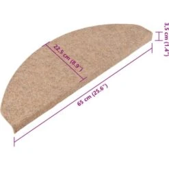 Tapis D'escalier Autocollants 15 Pcs 65x26 Cm Beige VidaXL 9 Tapis D'escalier Autocollants 15 Pcs 65x26 Cm Beige VidaXL -ATMOSPHERA || VIDAXL || Safavieh Soldes 48830356 3