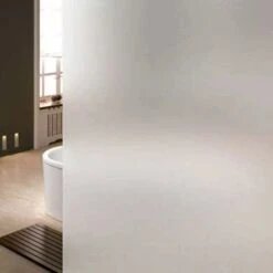 Film Fenetre Anti Regard Electrostatique Film Pour Vitre Occultant Non-Adhésif Anti UV Protége Intimité Pour Bureau Maison Salle De Bain Chambre Cuisine (Blanc, 45200CM)
