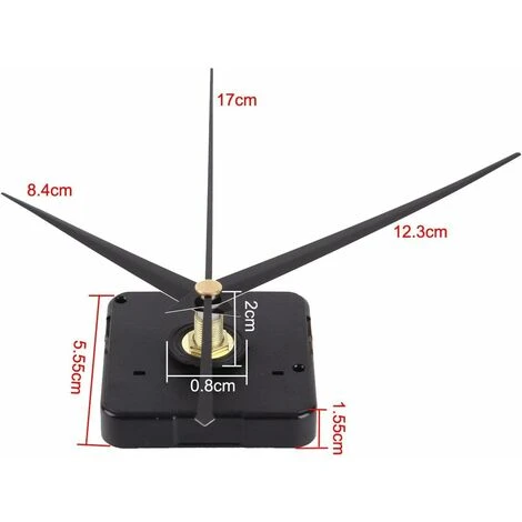 Mécanisme D' Horloge à Quartz 3 Aiguille Super Silencieux Noir 4 Mécanisme D' Horloge à Quartz 3 Aiguille Super Silencieux Noir – Image 2