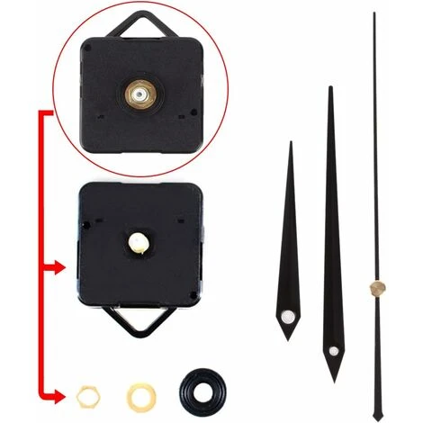 Mécanisme D' Horloge à Quartz 3 Aiguille Super Silencieux Noir 5 Mécanisme D' Horloge à Quartz 3 Aiguille Super Silencieux Noir – Image 3