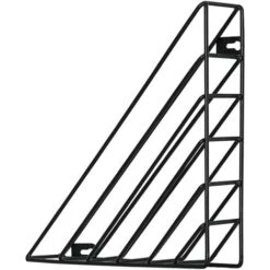 ELLE Porte-revues Mural Bibliothèque Murale Triangulaire Porte-revues Mural Porte-revues Porte-revues Dossier De Rangement (22,5 X 22,5 X 5 Cm, Noir)