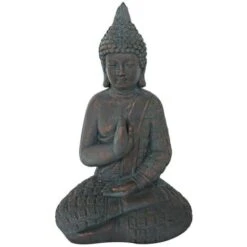 Figure De Bouddha Jardin Statue En Pierre Artificielle Figure 33cm Feng Shui Déco Aspect Bronze -ATMOSPHERA || VIDAXL || Safavieh Soldes 49346409 3
