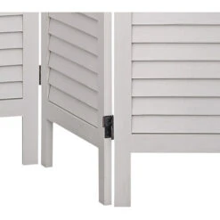 Paravent En Bois De Pin Cérusé En Blanc, Campagne 7 Paravent En Bois De Pin Cérusé En Blanc, Campagne -ATMOSPHERA || VIDAXL || Safavieh Soldes 49934237 3