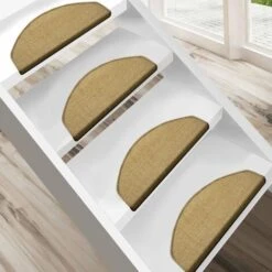 Tapis D'escalier En Sisal Nature Salvador Demi-circulaire De Bordure Bordure: Marron Foncé -ATMOSPHERA || VIDAXL || Safavieh Soldes 50024857 3