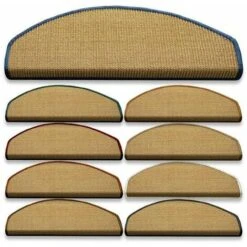 Tapis D'escalier En Sisal Nature Salvador Demi-circulaire De Bordure Bordure: Marron Foncé -ATMOSPHERA || VIDAXL || Safavieh Soldes 50024857 4