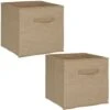 Lot De 2 Boîtes De Rangement Pliable En Jute - 31 X 31 - Marron - Longueur/Largeur/Hauteur 31cm -ATMOSPHERA || VIDAXL || Safavieh Soldes 50402358 1