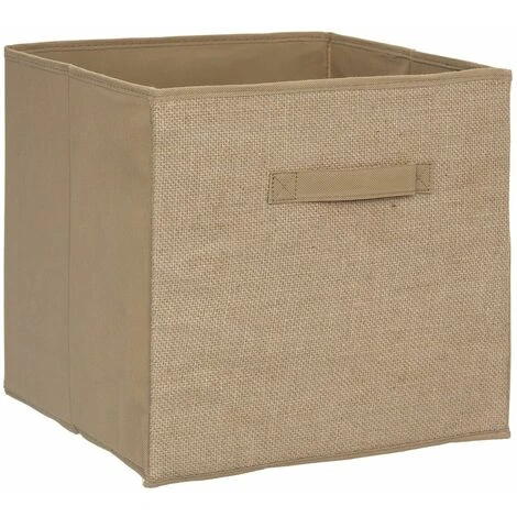 Lot De 2 Boîtes De Rangement Pliable En Jute - 31 X 31 - Marron - Longueur/Largeur/Hauteur 31cm 4 Lot De 2 Boîtes De Rangement Pliable En Jute - 31 X 31 - Marron - Longueur/Largeur/Hauteur 31cm – Image 2